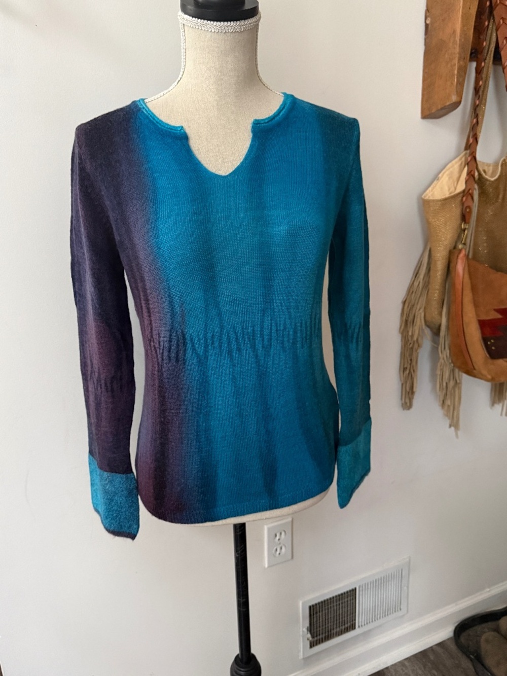 Vintage MARIKA CHARLES Wool Mohair Nylon Sweater L